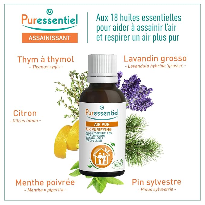 Diffusion Essential Oil - Air Purifying Blend by Puressentiel for Unisex - 1.01 oz Oil