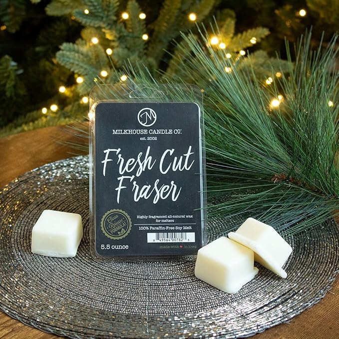 Milkhouse Candle Company Fresh Cut Fraser Wax Melts - Fraser Fir | Juniper | Sandalwood & Citrus Scented - 5.5 oz Soy Melts, Hand-Poured, Made in the USA