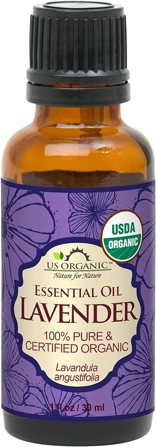 US Organic 100% Pure Lavender Essential Oil, Directly sourced from Bulgaria, USDA Certified Organic, Undiluted, for Diffuser, Humidifier, Massage, Skin, Hair Care, Non GMO, 30 ml