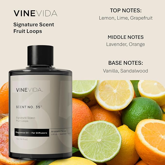 VINEVIDA [16 Fl Oz] Fruit Loops Fragrance Oil for Cold Air Diffusers, Essential Oils for Diffuser Oil Refill & Air Freshener Room Spray