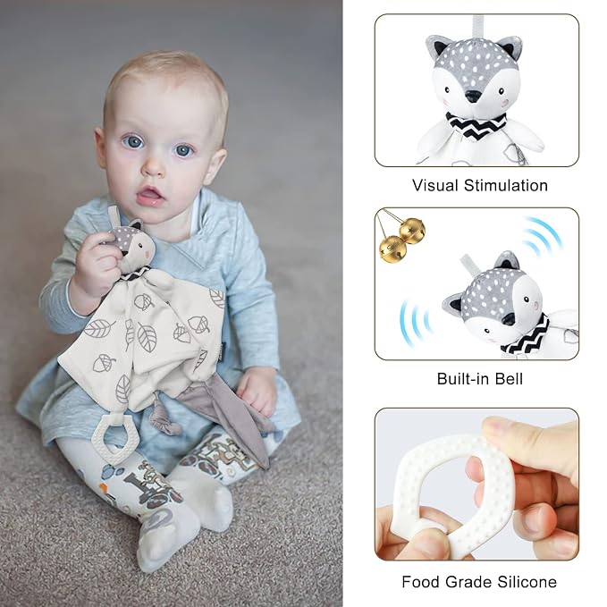 Baby Shower Gifts, Baby Boy Gifts Basket Includes Newborn Blanket Baby Lovey Security Blanket, Funny Baby Bibs Socks & Greeting Card - Baby Gift Set Newborn Shower Basket for Boys