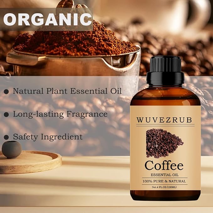 Coffee Essential Oil 120ML, 100% Pure and Natural for Aromatherapy Diffuser - 4 Fl Oz