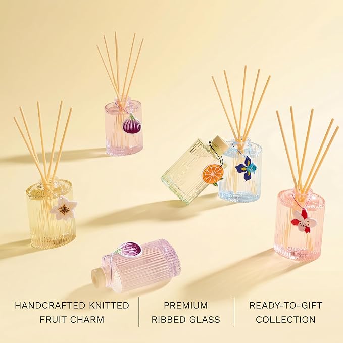 COCORRÍNA Reed Diffuser, White Magnolia Scent Oil Diffuser, 6.09 fl oz, 8 Reeds, Long-Lasting Home Fragrance, Bathroom Bedroom Shelf Decor & Gifts