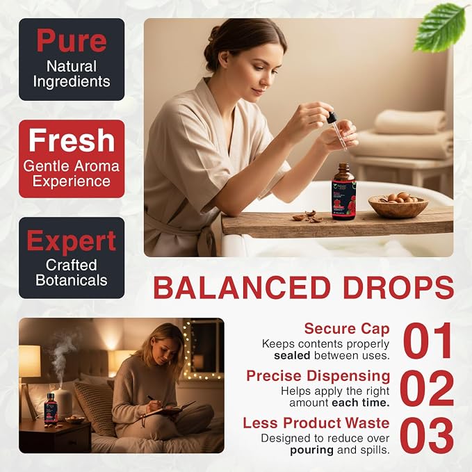 Rose Essential Oil | Pure Aromatherapy Oil for Diffusers, Hair Growth, Skin, Scalp Care, Massage | Refreshing Hair Oil for Women & Men | Natural Essential Oil for Diffuser | 4 Fl Oz (120 mL)