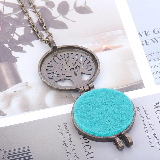 GLEAVI Mini Diffuser Refill Pads Sky Blue：100pcs Cotton Absorbing Pads Circle Replacement Pads for Diffuser Necklace Vent Clip