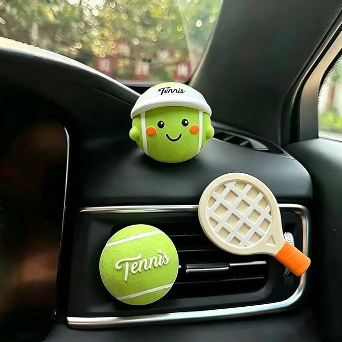 Golf Car Air Freshener Vent Clip Set (3 Pack), Plaster Diffuser, Cute Car Accessories (Essential Oil Not Included)