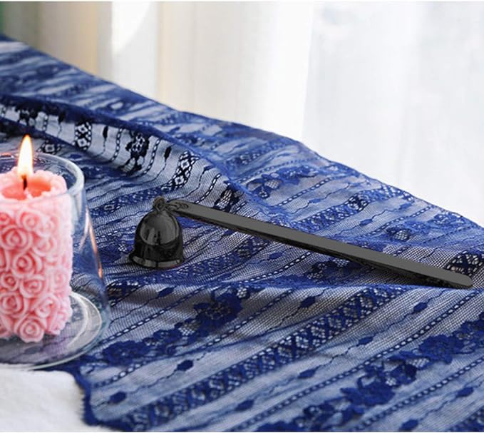 Candle Snuffer, Stainless Steel Wick Flame Extinguisher Elegant Candle Accessory for Candle Lovers - Ivory Black