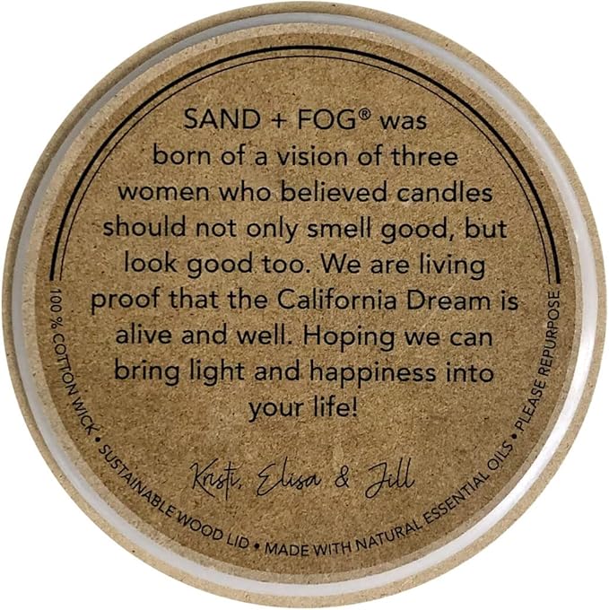 Sand + Fog Scented Candles - Tahitian Vanilla - Additional Scents and Sizes - 3 Wicks 100% Cotton Lead-Free - Luxury Air Freshening Jar Candles - Perfect Home Decor - 21 oz