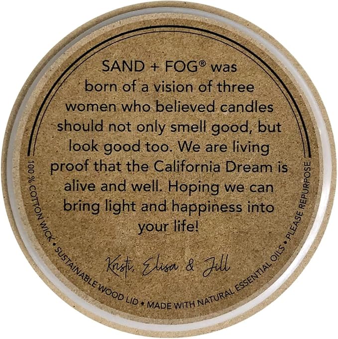 Sand + Fog Scented Candles - Cinnamon Vanilla - Additional Scents and Sizes - 3 Wicks 100% Cotton Lead-Free - Luxury Air Freshening Jar Candles - Perfect Home Decor - 21 oz