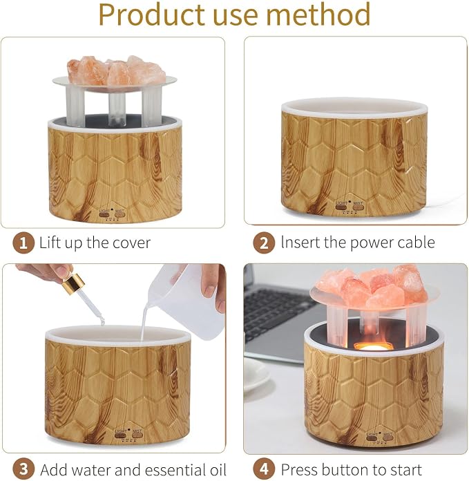 Auto Shut Off Essential Oil Diffuser,3in1 400ml Diffuser Set with Timer 2H 4H 8H for Office Home Bedroom Living Large Room (US Plug 100-240V)