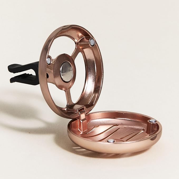 MAISON BERGER Car Diffuser, Pink Copper, No Refill Included | Holder Only, Refill Sold Separately, Passive Diffusion, Made in France