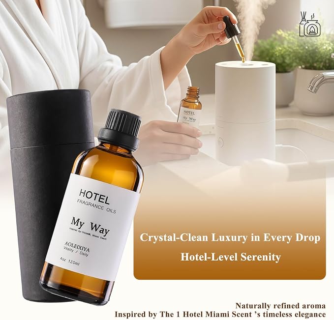 My Way Diffuser Oil Waterless Hotel Essential Oils for Diffusers for Home Inspired by The 1 Hotel Miami Scent - Premium Hotel Collection Diffuser Oil - 4 Fl Oz (Pack of 1)