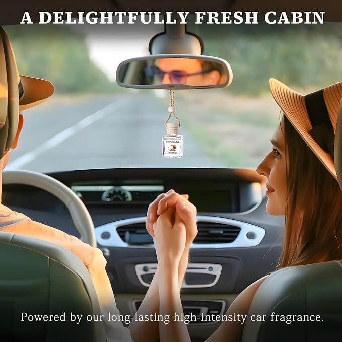 2-Pack Car Air Fresheners, Car Deodorizer, Coconut Scented Air Freshener – Long Lasting Hanging Car Air Freshener for Men and Women, Car Scent Diffuser by VUTOLLOSA