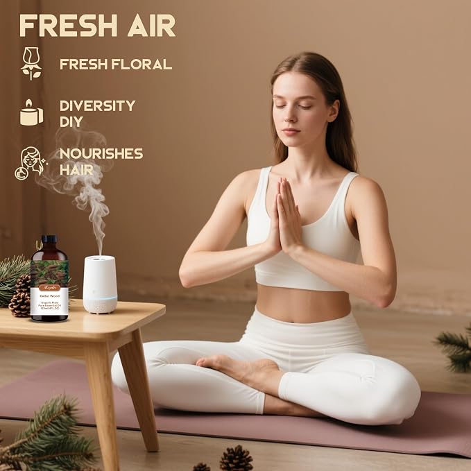 Cedarwood Essential Oil, Cedarwood Oil for Diffuser, Humidifier, Massage, DIY Candle, Soap, Focus, Relaxation, Gift Ready,Cedarwood Fragrance Oil - MLYNKL Essential Oils (4.33 fl oz / 130ml)