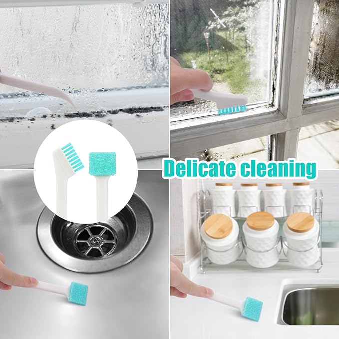 8pcs Humidifier Cleaning Brushes Tools, Crevice Tiny Brush for Household Detail Scrub Cleaner Brush Small Bottle Straw Spout Mini Cleaning Brushes for Tight Spaces Keyboard Window Track Kitchen Corner