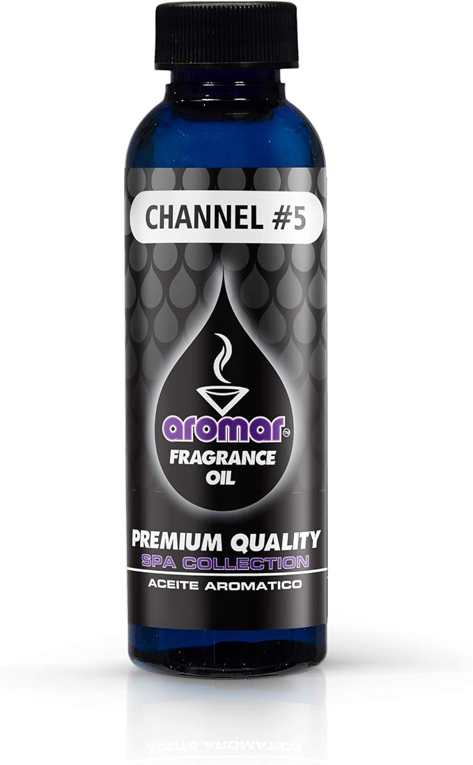 AROMAR Premium Fragrance Oil, Pack of 3 Channel #5 2oz. Bottles. Long Lasting Aromatic Scent, Fresh and Revitalizing Aromatherapy for Living Room, Bedroom, and Kitchen