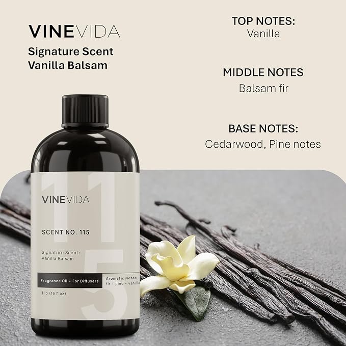 VINEVIDA [16 Oz] Inspired by: Vanilla Balsam; Diffuser Oil Refill | Premium Scent Diffuser Oil for Home | Non-Toxic Fragrance
