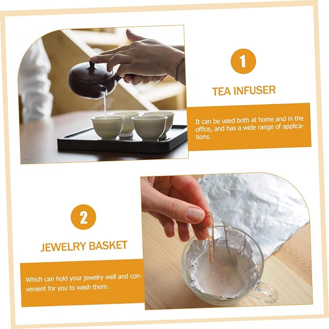 PRETYZOOM 6pcs Watch Cleaning Kit Tea Infuser Balls Jewelry Washing Basket for Basket Cleaning