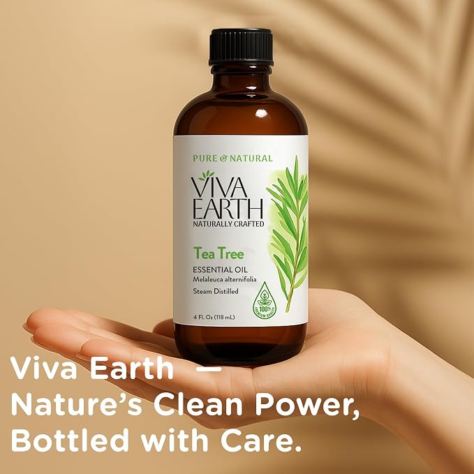 Tea Tree Essential Oil – 100% Pure and Natural Tea Tree Aroma for Diffusers, Aromatherapy, Hair and Scalp Care, Skin Care, Massage Oils, Soap and Candle Making – with Dropper, 4 oz