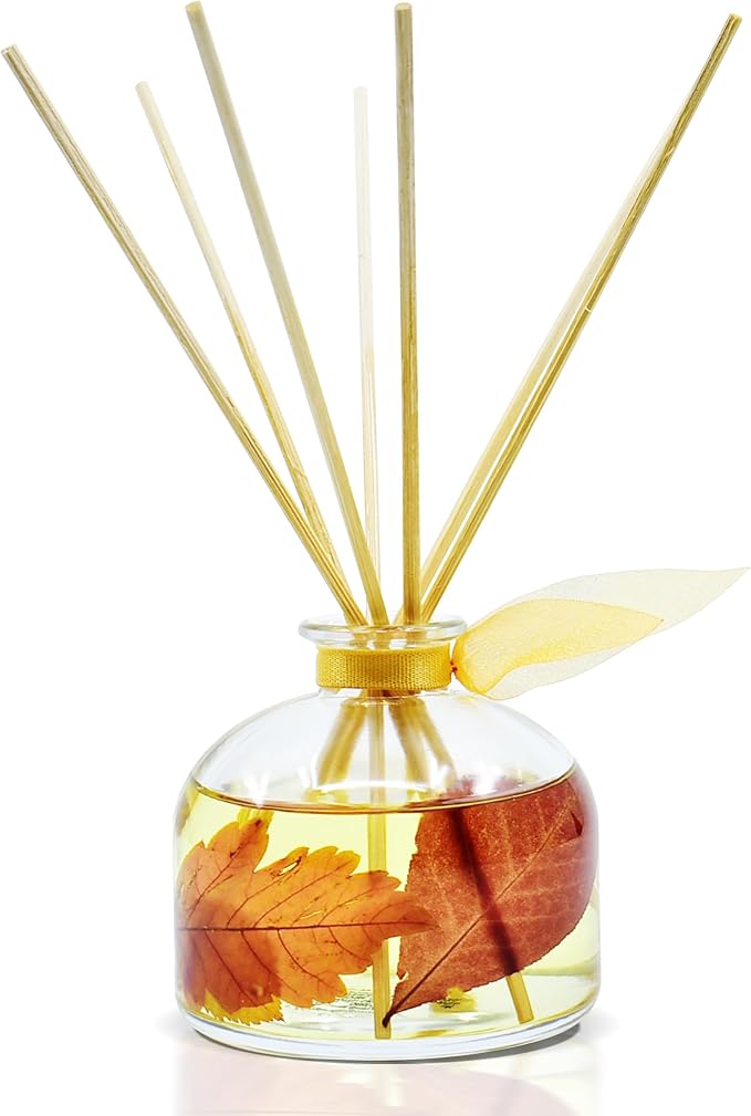 Reed Diffuser Set, Sugar & Spice Scented Oil Diffuser with Sticks, Home Fragrance Accessories for Bathroom Shelf Decor, Aroma Diffusers for Home or Office Fall Decor, USA Made