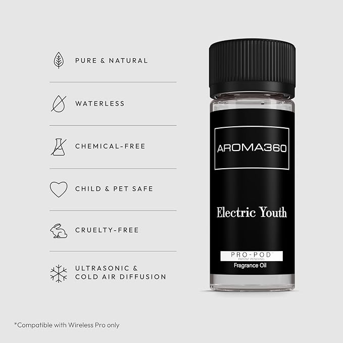 Aroma360 Pro Pod - Fragrance Oil - Scent Includes Wild Bergamot, Cypress & Neroli - Electric Youth, 50mL/1.7 fl oz