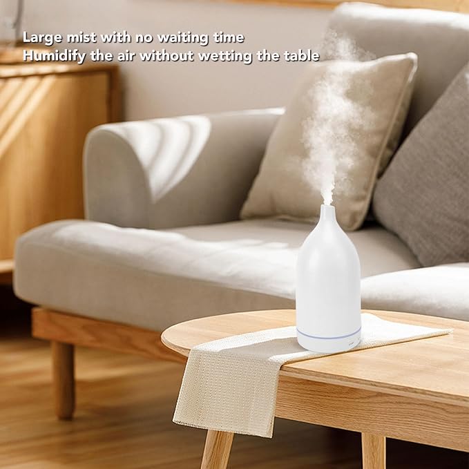 Essential Oil Diffuser, 110ml Aromatherapy Diffuser with Auto Shut Off Smart Timer, Night Light, USB Quiet Cool Mist Humidifier Scent Diffuser for Home, Bathroom Boutiques,