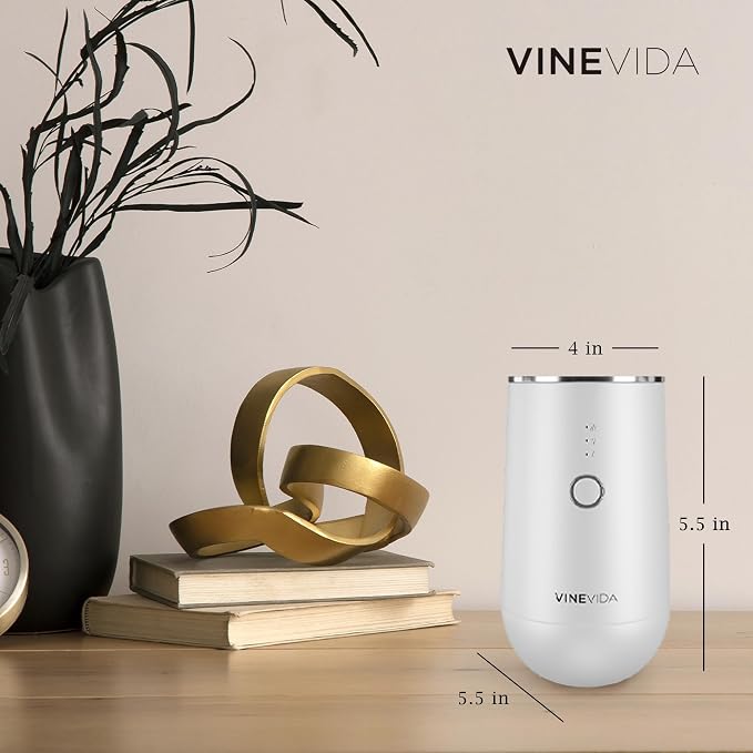 VINEVIDA Waterless Diffuser - Essential Oil Diffuser for Home - White Scent Diffuser for Home, Battery Operated Aromatherapy Diffuser - Car, Room Fragrance Air Diffuser