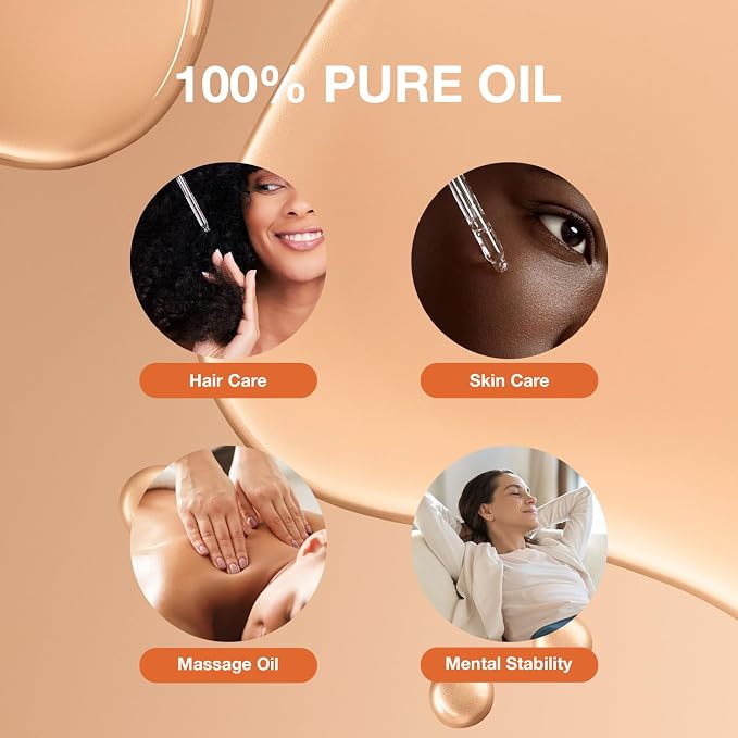 100% Pure Virgin Pumpkin Seed Oil Cold Pressed Unrefined Carrier Oil for Hair Growth Support Scalp Massage Glowing Skin, Rich in Omega 3, 6 & Zinc - 1 fl oz (30ml)