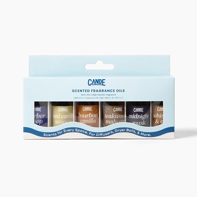 CANDECraftCo Premium Fragrance Oil Bundles – Diffuser Oils Fragrances Scented for Home, Candle Soap Making Supplies, Aromatherapy Blends for House (Bakery, 6-Pack)