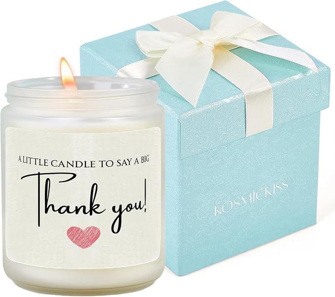 Thank You Gifts for Women, Men, Hostess, Teacher, Nurse, Couple, Appreciation Gifts for Nurse Teacher Coworker Employee Boss - A Little Candle to Say A Big Thank You, Lavender Scented Candle