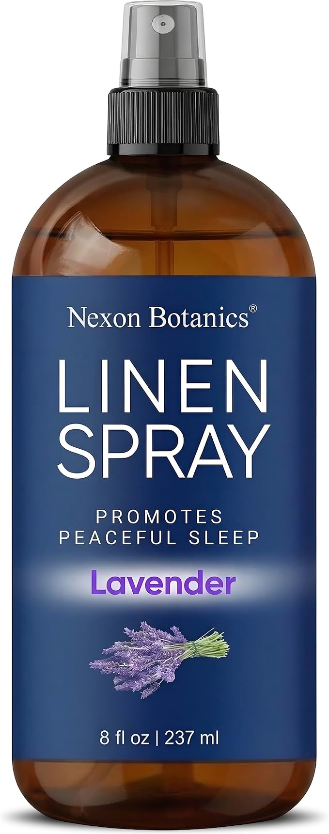 Lavender Linen Spray 8 fl oz - Refreshing Fabric Refresher & Pillow Spray for Bedding, Bed Sheets & Room - Soothing Room Mist - Nexon Botanics