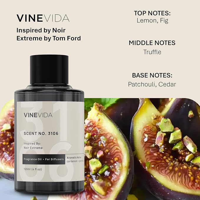 VINEVIDA [4 Oz] Inspired by: Noir Extreme; Diffuser Oil Refill | Premium Scent Diffuser Oil for Home | Non-Toxic Fragrance