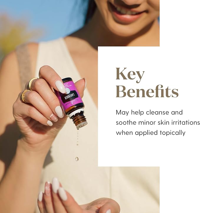 Young Living Lavender Essential Oil | Experience Skin Care Benefits | Ideal for Massage Aromatherapy | Tranquil Aroma and Soothing Scent | Natural Fragrance for Perfume | 5 ml