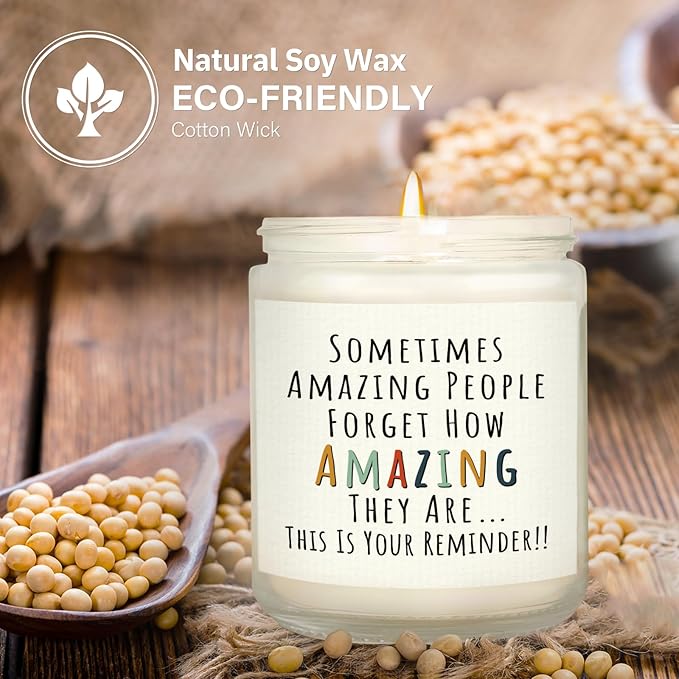 Craftique Gifts for Women, Birthday Gifts for Women- You're Amazing Candle- Friendship/Thank You/Inspirational Gift for Woman Her Friend Teacher Mom Girlfriend Sister Bestie Lavender