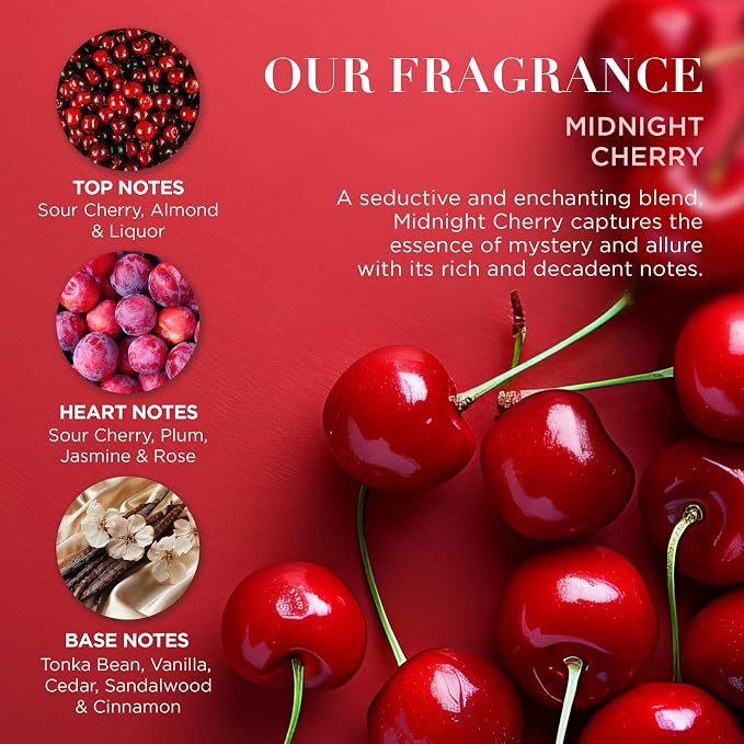 Baylis & Harding Midnight Cherry Luxury Pamper Gift Set For Women - Vegan Friendly