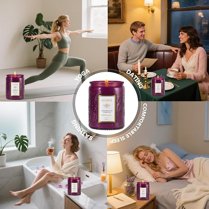 Scented Candles Set for Women, 6 Pack Soy Wax Aromatherapy Candles, Home Fragrance Set for Relaxation Stress Relief, Long Lasting Cozy Home Candles, Birthday Christmas Housewarming Gifts