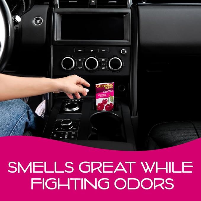 California Scents Power Bloc Car Air Freshener, Coronado Cherry Scent, 6 Pack