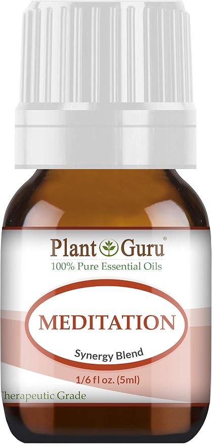 Meditation Essential Oil Blend 5 ml 100% Pure, Undiluted, Therapeutic Grade. (Blend of: Frankincense, Ho Wood, Eucalyptus Radiata, Lemon, Camphor, Yarrow Blue)