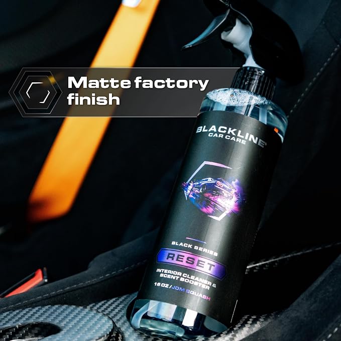 Blackline Luxury Scented Leather Interior Car Cleaner Reset Deep Cleans & Deodorizes All Surfaces, pH-Neutral High-Foam Formula, Long-Lasting Premium Fragrance and Deodorization for Car - Teakwood