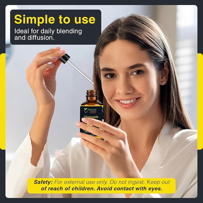 Chamomile Essential Oil | Pure Aromatherapy Oil for Diffusers, Hair Growth, Skin, Scalp Care, Massage | Refreshing Hair Oil for Women & Men | Natural Essential Oil for Diffuser | 4 Fl Oz (120 mL)