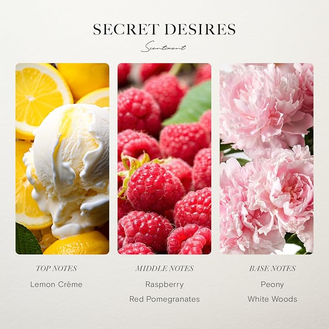 Scentiment Secret Desires Diffuser Oil - Premium Hotel Scent with Notes of Peony, Pomegranate & White Woods Home Scent, Hotel Fragrance Oil Diffuser Refill - 0.68 fl oz (20 mL)