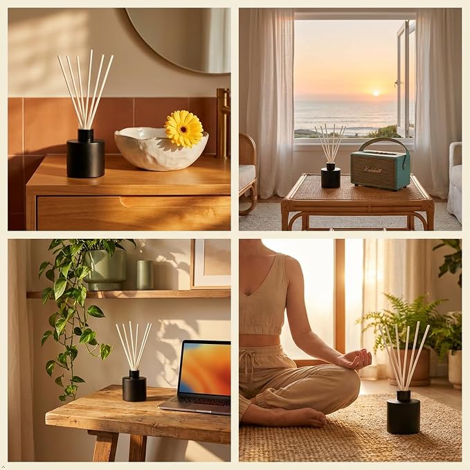 130Pcs Reed Diffuser Sticks-7.5Inch/3mm White Fiber Diffuser Sticks Essential Oil Aroma Diffuser Reeds Aroma Fragrance Refills (3mm X 19cm (130pcs))