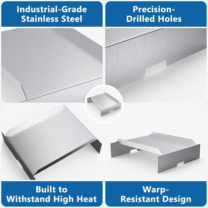 SafBbcue Upgraded Heat Diffuser Flame Tamer - Replacement Heat Baffle for Pit Boss 700, 820, 850, 1000, 1150, 1250, 1300 & 1600 Series Pellet Grills