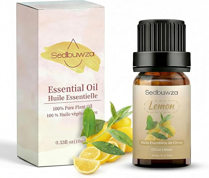Lemon Essential Oil, Pure Organic Lemon Fragrance Oil for Diffuser, Humidifier, Soap, Candle, Perfume