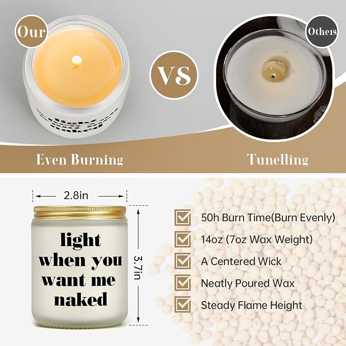 Funny Gifts for Boyfriend Husband Him Her Girlfriend Wife, Romantic I Love You Gift for Valentine‘s Day Anniversary, Birthday Gifts for Men Women Couple Fiance - Lavender Scented Candle