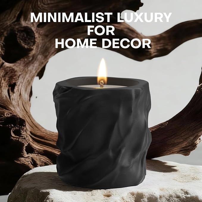 Scented Candles for Home, Natural Soy Wax Candles, Cement Jar Luxury Aromatherapy Candles for Stress Relief, Highly Scented Housewarming Gifts for Women and Men (Midsummer Night Fragrance)