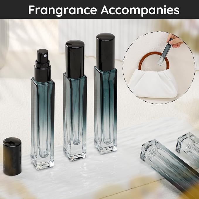 Segbeauty Refillable Perfume Bottle Travel, 5pcs 10ML Mini Glass Spray Bottles for Perfume, Empty Fine Mist Cologne Sprayer Portable Sample Container Atomizer for Dispensing Toilteries Liquid Cosmetic