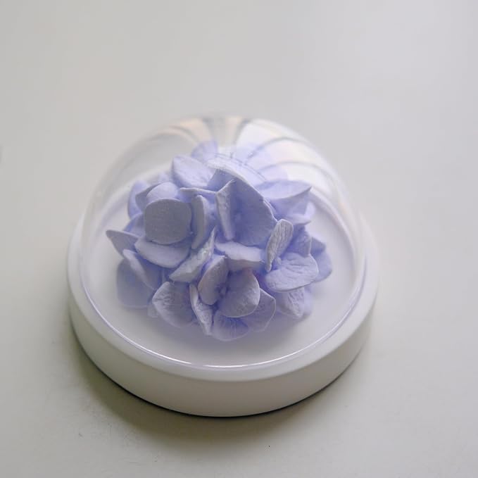Essential Oil Passive Flower Diffuser -Non-Electric Peony Flower Porcelain Aromatherapy Diffusers for Small Mini Room, Desk Decorative, Bathroom (Purple, Hydrangea)
