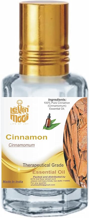 LEVENMOOI Therapeutic Grade Essential Oil – Pure & Natural for Aromatherapy, Humidifiers, Diffusers & DIY Uses (10ML, Cinnamon)