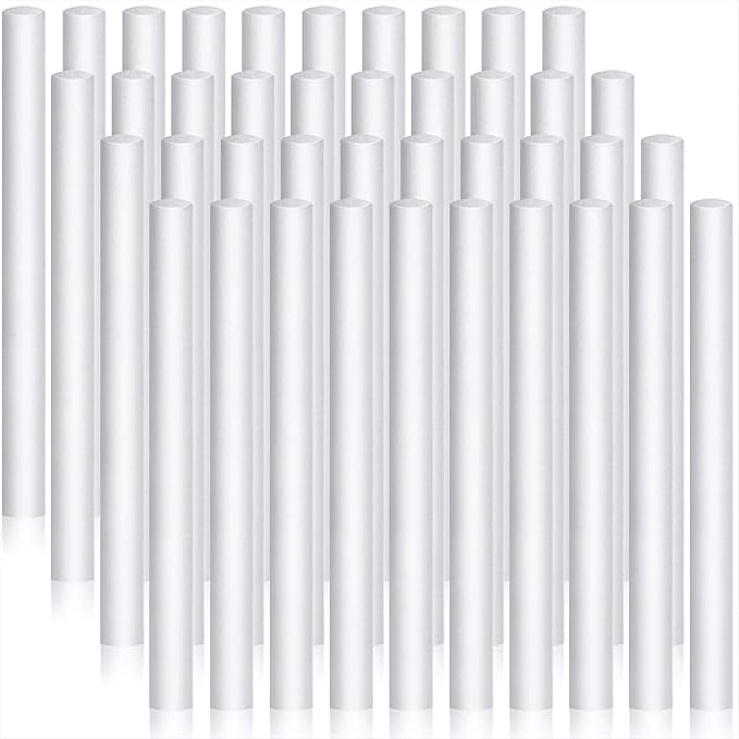 40 Pieces Humidifier Filter Cotton Refill Travel Mini Humidifier Filters Sticks Car Filters Replacement Parts for Portable Personal USB Powered Smart H20 in Office Bedroom(5.9 Inch)